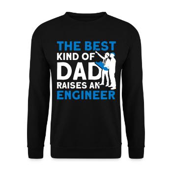 Beste Art Vater Ingenieur Vater Familie - Unisex Pullover - Schwarz - Vorne - Alina (178cm) & Michal (187cm)