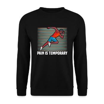 Running Marathon Runner Running - Unisex Sweatshirt - black - Front - Alina (178cm) & Michal (187cm)