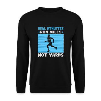 Running Marathon Runner Running - Sweat-shirt Unisexe - noir - Devant - Alina (178cm) & Michal (187cm)