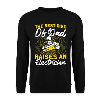 Beste Art Vater Elektriker Vater Familie - Unisex Pullover - Schwarz - Vorne - Alina (178cm) & Michal (187cm)