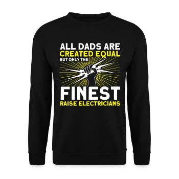 Meilleurs Pères Père Électricien Père Famille - Sweat-shirt Unisexe - noir - Devant - Alina (178cm) & Michal (187cm)