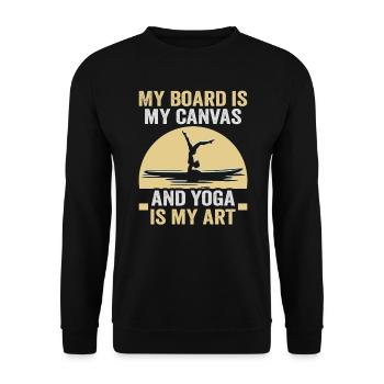 Sup Stand Up Paddle Design Sup Board Paddeln - Sweat-shirt Unisexe - noir - Devant - Alina (178cm) & Michal (187cm)
