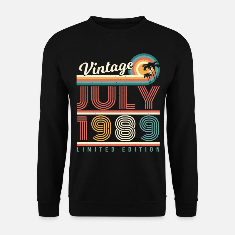 Année de construction Juillet 1989 - Sweat-shirt Unisexe - noir