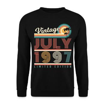 Birthday greeting July 1997 - Unisex Sweatshirt - black - Front - Alina (178cm) & Michal (187cm)