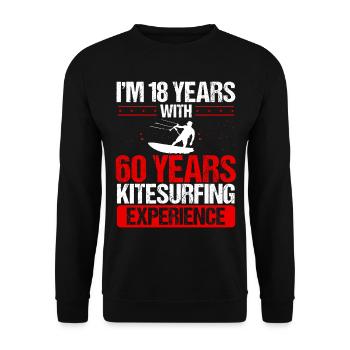 Kitesurfeur de 78 ans Kitesurfing 78 Anniversaire - Sweat-shirt Unisexe - noir - Devant - Alina (178cm) & Michal (187cm)