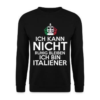 Italia Italien Italiener Italienisches - Unisex Pullover - Schwarz - Vorne - Alina (178cm) & Michal (187cm)