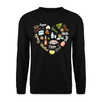 Cupcake Design für Konditor | Cupcake Dealer - Unisex Pullover - Schwarz - Vorne - Alina (178cm) & Michal (187cm)
