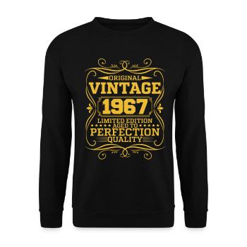 Vintage 1967 Édition Limitée Originale - Sweat-shirt Unisexe - noir - Devant - Alina (178cm) & Michal (187cm)