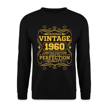 Vintage 1960 Original Limited Edition - Unisex Sweatshirt - black - Front - Alina (178cm) & Michal (187cm)