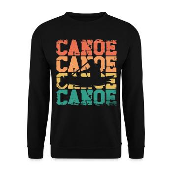 Canoe Canoeing Retro Vintage Canoe - Unisex Pullover - Schwarz - Vorne - Alina (178cm) & Michal (187cm)