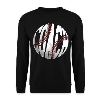 Baseball Fan Coach Vintage Coach - Unisex Pullover - Schwarz - Vorne - Alina (178cm) & Michal (187cm)