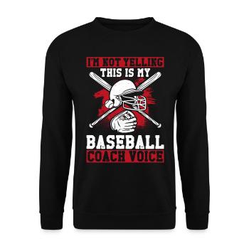 Entraîneur de fans de baseball Vintage Je ne suis pas - Sweat-shirt Unisexe - noir - Devant - Alina (178cm) & Michal (187cm)