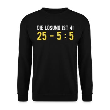 Matherätsel Fakultät Funktion Mathematik Mathe - Unisex Pullover - Schwarz - Vorne - Alina (178cm) & Michal (187cm)