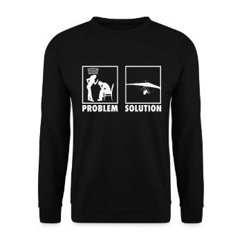 Paragliding Paragliders Statement Problem - Unisex Sweatshirt - black - Front - Alina (178cm) & Michal (187cm)