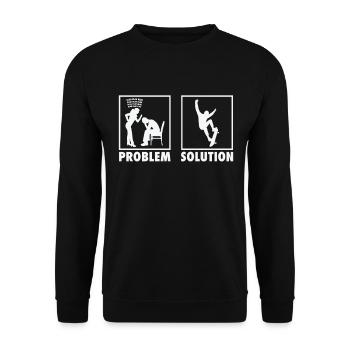 Skateboard Skateboarders Statement Problem - Sweat-shirt Unisexe - noir - Devant - Alina (178cm) & Michal (187cm)