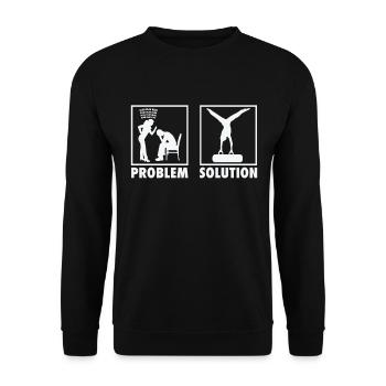 Artistic Gymnastics Apparatus Gymnast Problem - Unisex Sweatshirt - black - Front - Alina (178cm) & Michal (187cm)