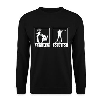 Winter Sports Athletes Statement Problem Solution. - Unisex Pullover - Schwarz - Vorne - Alina (178cm) & Michal (187cm)