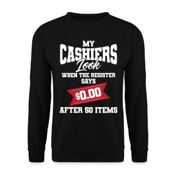 Coupon Shopper Discount Couponer Vente à prix réduit - Sweat-shirt Unisexe - noir - Devant - Alina (178cm) & Michal (187cm)