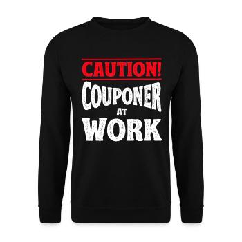 Coupon Shopper Discount Couponer Vente à prix réduit - Sweat-shirt Unisexe - noir - Devant - Alina (178cm) & Michal (187cm)