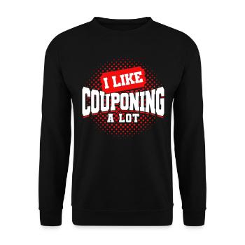 Coupon Shopper Discount Couponer Discount Sale - Unisex Sweatshirt - black - Front - Alina (178cm) & Michal (187cm)