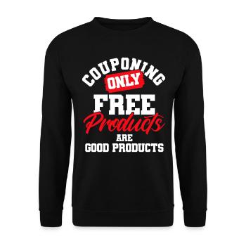 Coupon Shopper Discount Couponer Discount Sale - Unisex Sweatshirt - black - Front - Alina (178cm) & Michal (187cm)
