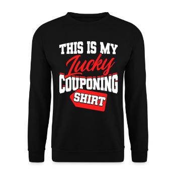 Coupon Shopper Discount Couponer Vente à prix réduit - Sweat-shirt Unisexe - noir - Devant - Alina (178cm) & Michal (187cm)