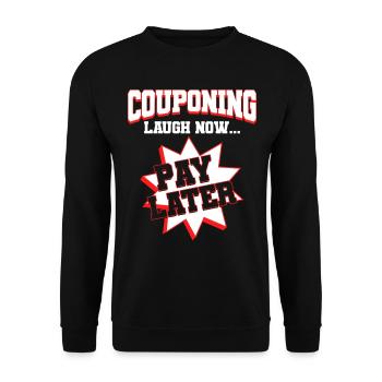 Coupon Shopper Discount Couponer Vente à prix réduit - Sweat-shirt Unisexe - noir - Devant - Alina (178cm) & Michal (187cm)