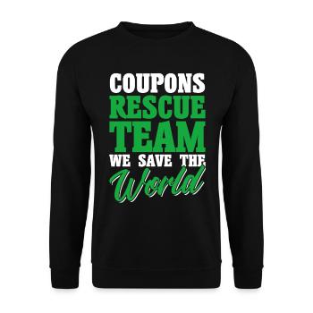 Coupon Shopper Discount Couponer Vente à prix réduit - Sweat-shirt Unisexe - noir - Devant - Alina (178cm) & Michal (187cm)
