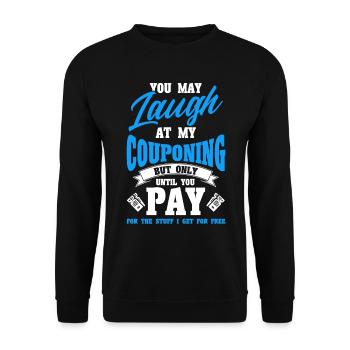Coupon Shopper Discount Couponer Vente à prix réduit - Sweat-shirt Unisexe - noir - Devant - Alina (178cm) & Michal (187cm)