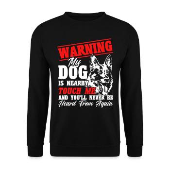 German Shepherd Police Dog Police Dog - Unisex Sweatshirt - black - Front - Alina (178cm) & Michal (187cm)