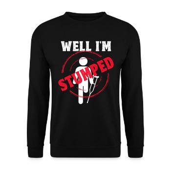 Handicap Amputee Amputation Prosthetic Leg - Unisex Sweatshirt - black - Front - Alina (178cm) & Michal (187cm)
