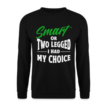 Handicap Amputee Amputation Prosthetic Leg - Unisex Sweatshirt - black - Front - Alina (178cm) & Michal (187cm)