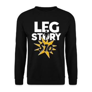 Handicap amputé amputation prothèse de jambe - Sweat-shirt Unisexe - noir - Devant - Alina (178cm) & Michal (187cm)