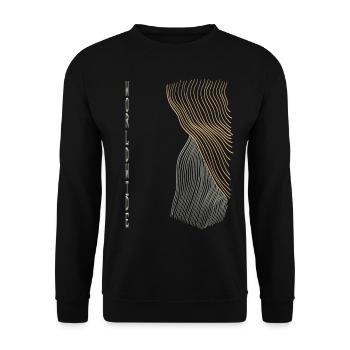 Weltweit Linien Kunst - Unisex Pullover - Schwarz - Vorne - Alina (178cm) & Michal (187cm)