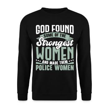 Je suis un policier et une épouse Police Poli - Sweat-shirt Unisexe - noir - Devant - Alina (178cm) & Michal (187cm)