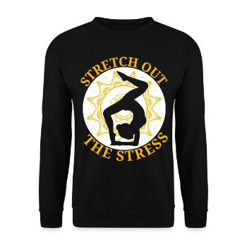 Les vrais hommes font du yoga amoureux de la méditation Exercice de remise en forme - Sweat-shirt Unisexe - noir - Devant - Alina (178cm) & Michal (187cm)