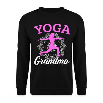 Étirez la méditation de l’amateur de yoga du stress Fitne - Sweat-shirt Unisexe - noir - Devant - Alina (178cm) & Michal (187cm)