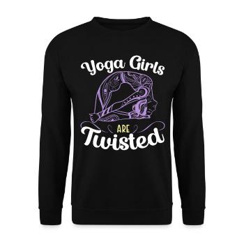Professeur de yoga Méditation Exercice de fitness - Sweat-shirt Unisexe - noir - Devant - Alina (178cm) & Michal (187cm)