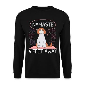 Yoga Teacher Meditation Fitness Exercise - Unisex Sweatshirt - black - Front - Alina (178cm) & Michal (187cm)