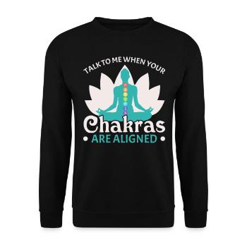 Yoga Ich beuge mich, damit ich nicht zerbreche Yog - Unisex Pullover - Schwarz - Vorne - Alina (178cm) & Michal (187cm)