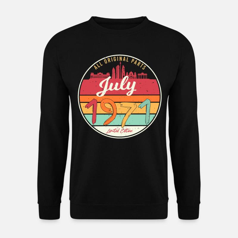 1971 July Retro - Unisex Sweatshirt - black