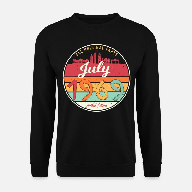 1969 Juli Retro - Unisex Pullover - Schwarz