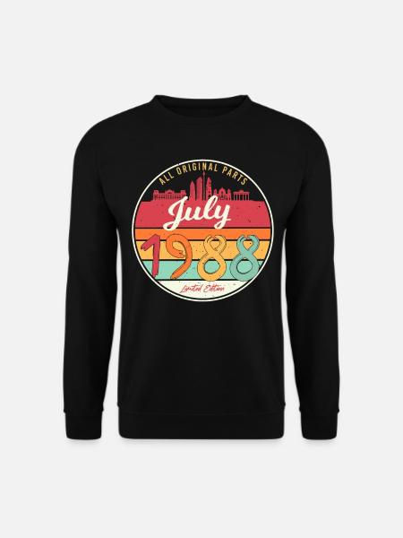 Geboren Im Juli 1988 - Unisex Pullover - Schwarz