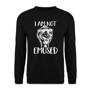 Emu Laufvogel Emu Australien Vogel Liebe - Unisex Pullover - Schwarz - Vorne - Alina (178cm) & Michal (187cm)