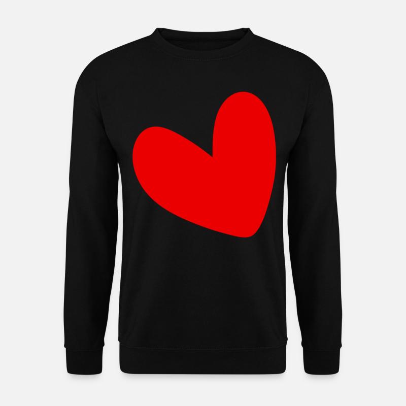 Rött hjärta - Unisextröja - svart