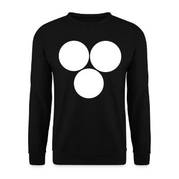 Trois cercles Blanc - Sweat-shirt Unisexe - noir - Devant - Alina (178cm) & Michal (187cm)