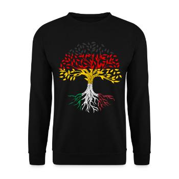 Racines Arbre Allemagne Italie - Sweat-shirt Unisexe - noir - Devant - Alina (178cm) & Michal (187cm)