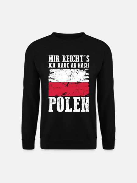 Polska Polen Pole Polnisches - Unisex Pullover - Schwarz