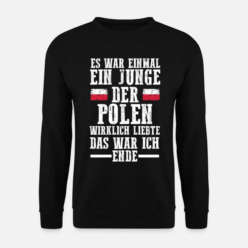 Polska Polen Pole Polnisches - Unisex Pullover - Schwarz