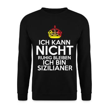 Sicilia Sizilien Sizilianer Sizilianisches - Unisex Pullover - Schwarz - Vorne - Alina (178cm) & Michal (187cm)